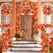 3 Pack Fall Decor for the Home Fall Leaf Garland Thanksgiving Decorations Indoor Outdoor 5.8 feet/piece Artificial Maple Leaf Garland for Autumn Harvest Halloween Party Thanksgiving Door Decor (Red)